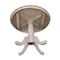 International Concepts Round 36 in Round Top Pedestal Table, 28.9 inH, Washed Gray Taupe, 36 W, 36 L, 29.1 in H, Wood K09-36RT - alternate 4